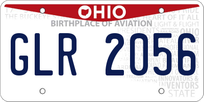 OH license plate GLR2056