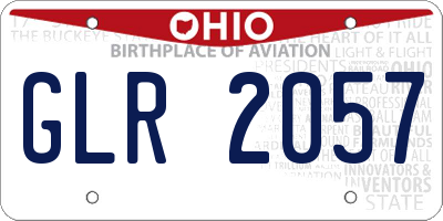 OH license plate GLR2057