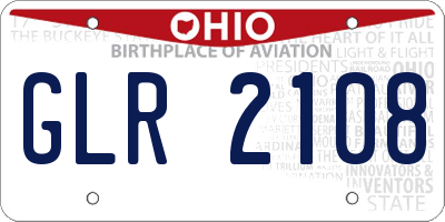 OH license plate GLR2108
