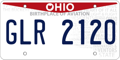 OH license plate GLR2120