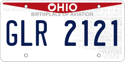 OH license plate GLR2121