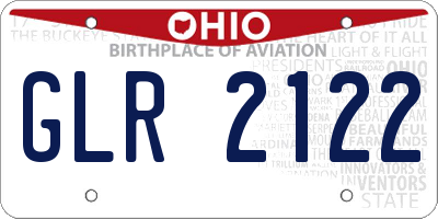 OH license plate GLR2122
