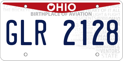 OH license plate GLR2128