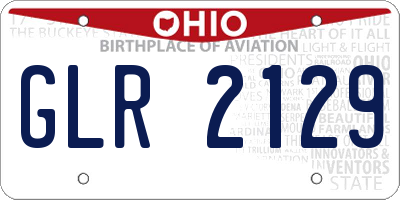 OH license plate GLR2129