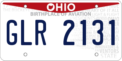 OH license plate GLR2131