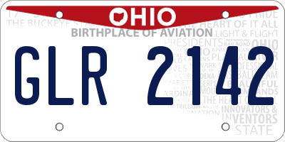 OH license plate GLR2142
