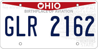 OH license plate GLR2162