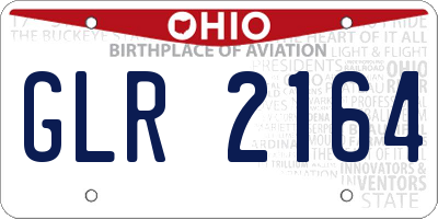 OH license plate GLR2164