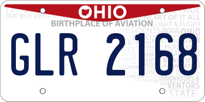 OH license plate GLR2168