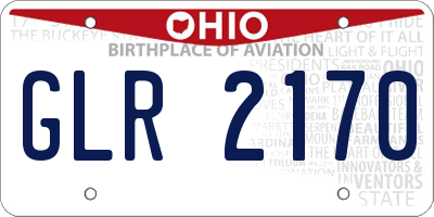 OH license plate GLR2170