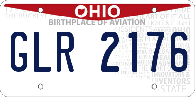 OH license plate GLR2176