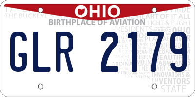 OH license plate GLR2179