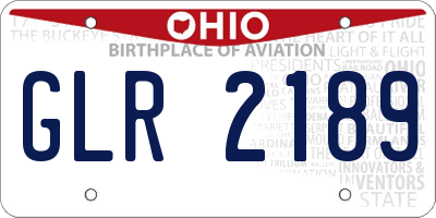 OH license plate GLR2189