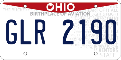 OH license plate GLR2190