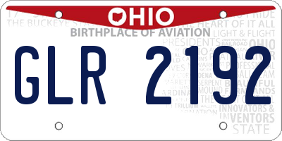 OH license plate GLR2192