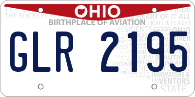 OH license plate GLR2195