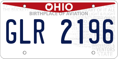 OH license plate GLR2196