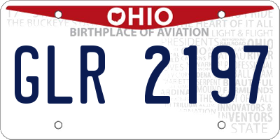 OH license plate GLR2197