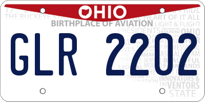 OH license plate GLR2202