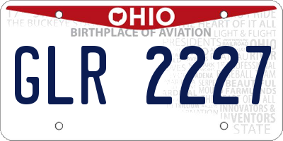 OH license plate GLR2227