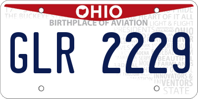 OH license plate GLR2229