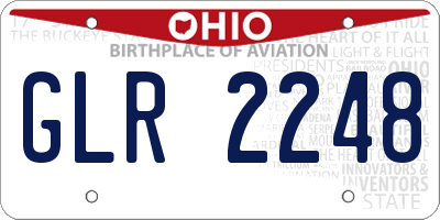 OH license plate GLR2248
