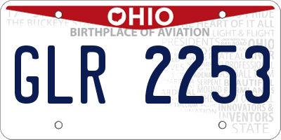 OH license plate GLR2253