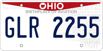 OH license plate GLR2255
