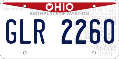 OH license plate GLR2260