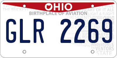 OH license plate GLR2269