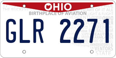 OH license plate GLR2271