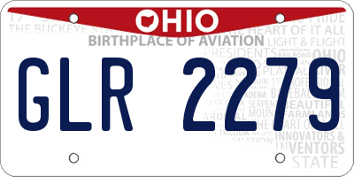 OH license plate GLR2279