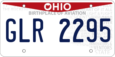 OH license plate GLR2295