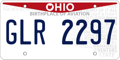 OH license plate GLR2297