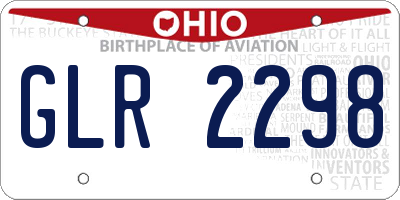 OH license plate GLR2298