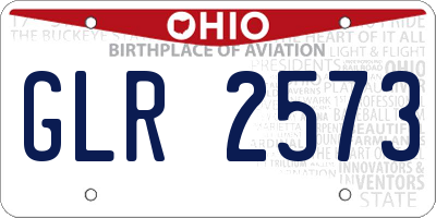 OH license plate GLR2573