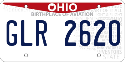OH license plate GLR2620