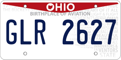 OH license plate GLR2627