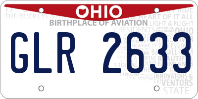 OH license plate GLR2633