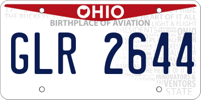 OH license plate GLR2644