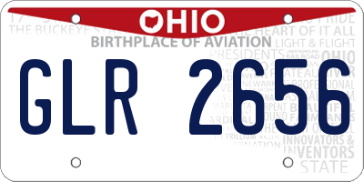 OH license plate GLR2656