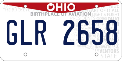 OH license plate GLR2658