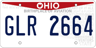 OH license plate GLR2664