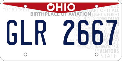 OH license plate GLR2667