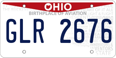 OH license plate GLR2676