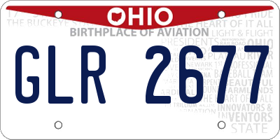 OH license plate GLR2677