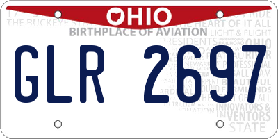 OH license plate GLR2697