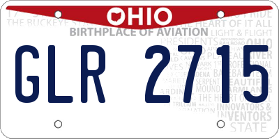 OH license plate GLR2715