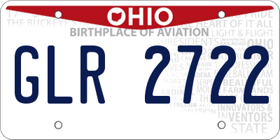 OH license plate GLR2722
