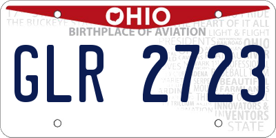 OH license plate GLR2723